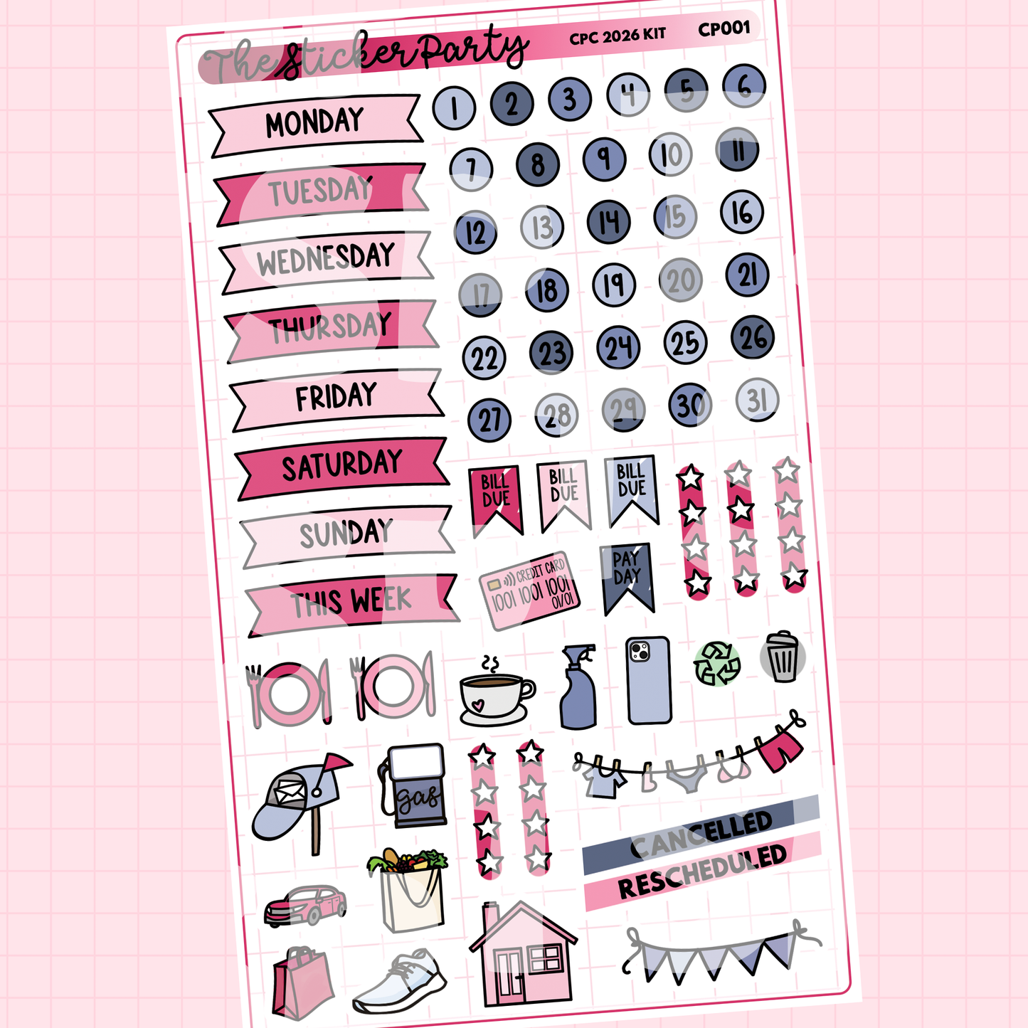 CPC 2026 Weekly Sticker Kit | Chicago Planner Conference