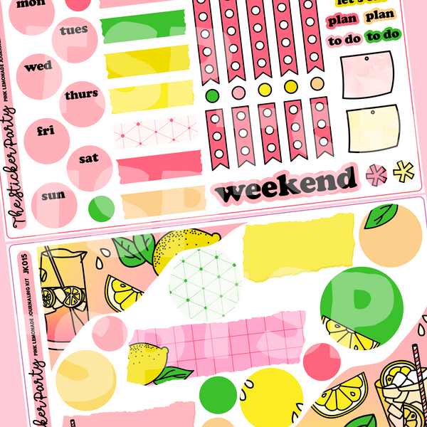 Pink Lemonade Journaling Sticker Kit