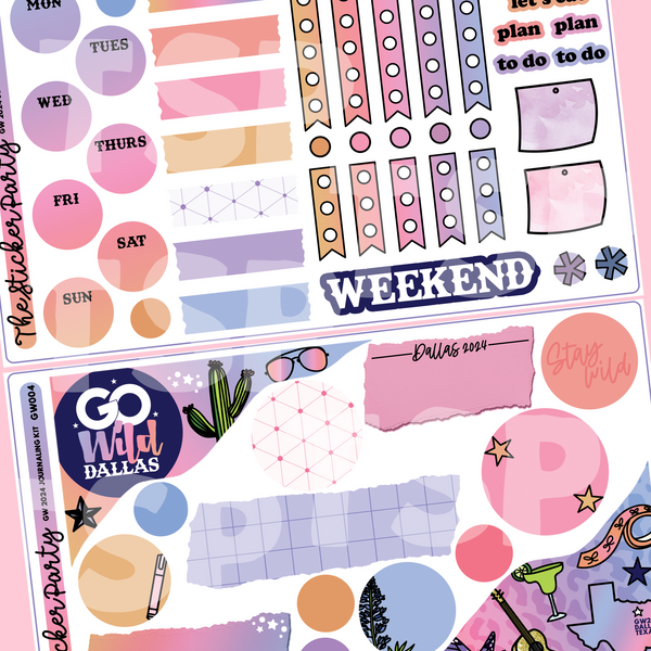 GO Wild 2024 JOURNALING KIT Sticker Kit | GO Wild 2024 Dallas GW 2024