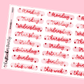 Cutie Heart Weekdays Planner Stickers