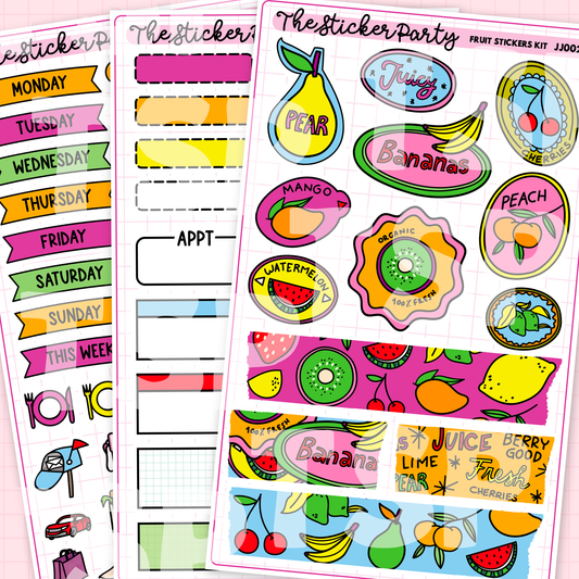 Fruit Stickers Weekly Sticker Kit
