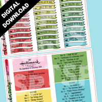 DIGITAL 2024 H*llmark Christmas Movies Planner Stickers