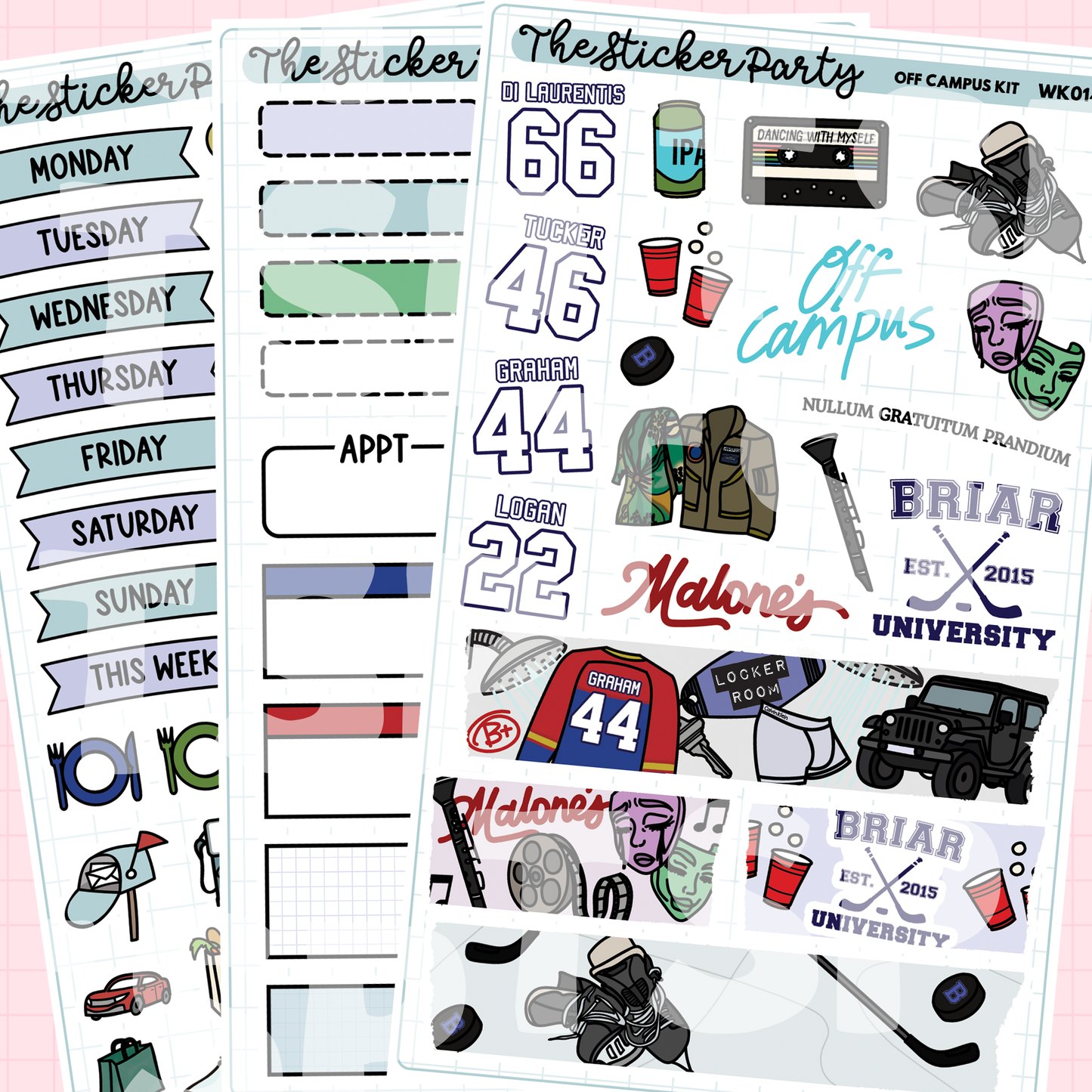 Off Campus Weekly Sticker Kit