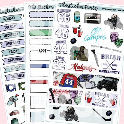 Off Campus Weekly Sticker Kit