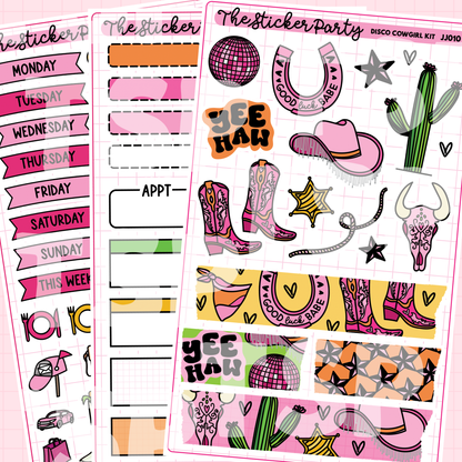 Disco Cowgirl Weekly Sticker Kit