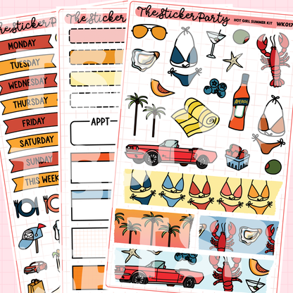 Hot Girl Summer Journaling Sticker Kit