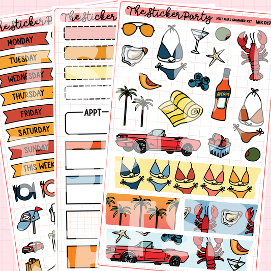 Hot Girl Summer Journaling Sticker Kit