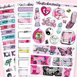 Y2K Girlie Weekly Sticker Kit