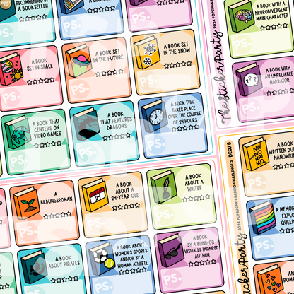 2024 Pop Sugar Reading Challenge Planner Stickers