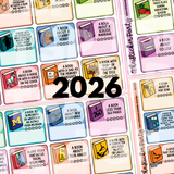2026 Pop Sugar Reading Challenge Planner Stickers