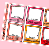 Slow Burn Reading Challenge Planner Stickers