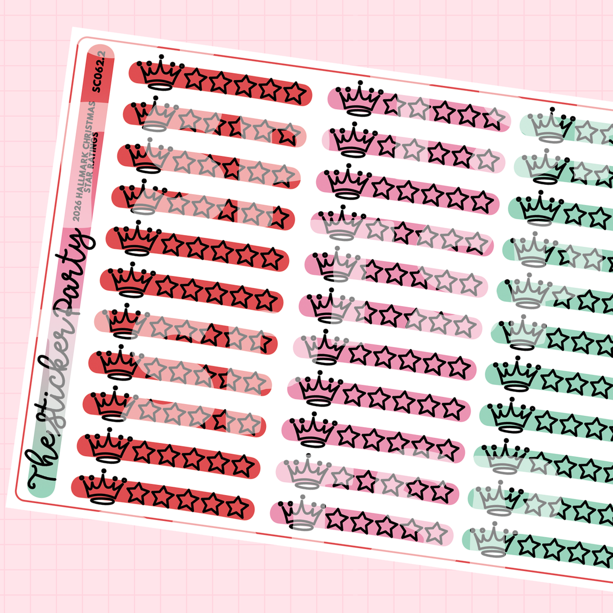 2026 H*llmark Christmas Movie STAR RATINGS Planner Sticker