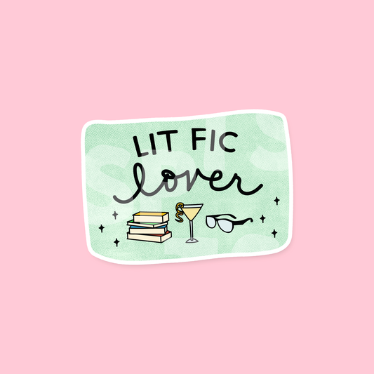 Lit Fic Book Lover Die Cut Sticker
