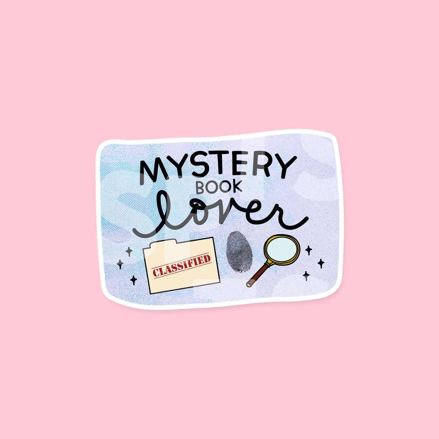 Mystery Book Lover Die Cut Sticker