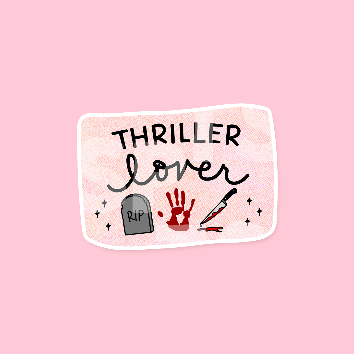 Thriller Book Lover Die Cut Sticker