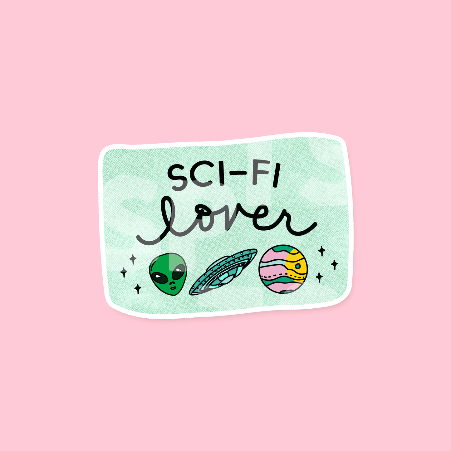 Sci-Fi Book Lover Die Cut Sticker