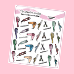 Hair Planner Stickers Hair Tools
