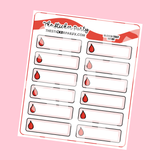 Blood Test Planner Stickers
