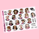 Big Brother Season 27 Cast Doodles TV Show Planner Stickers #BB27