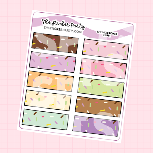 Popsicles Sprinkle Boxes | Plannermonkeyco Collab