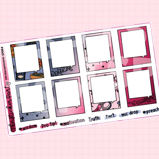 CPC 2026 QUOTE BOXES Sticker Sheet | Chicago Planner Conference