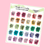 Katie K Collab Rainbow DAY OFF Planner Stickers