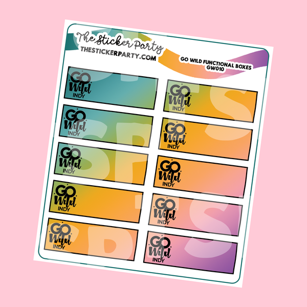 GO Wild 2025 FUNCTIONAL BOXES Sticker Sheet