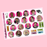 BBUS Season 26 Cast Doodles TV Show Planner Stickers #BB26