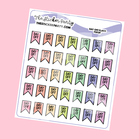Day Off Planner Stickers | Day Off Flags