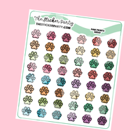 Paw Print Pet Planner Stickers