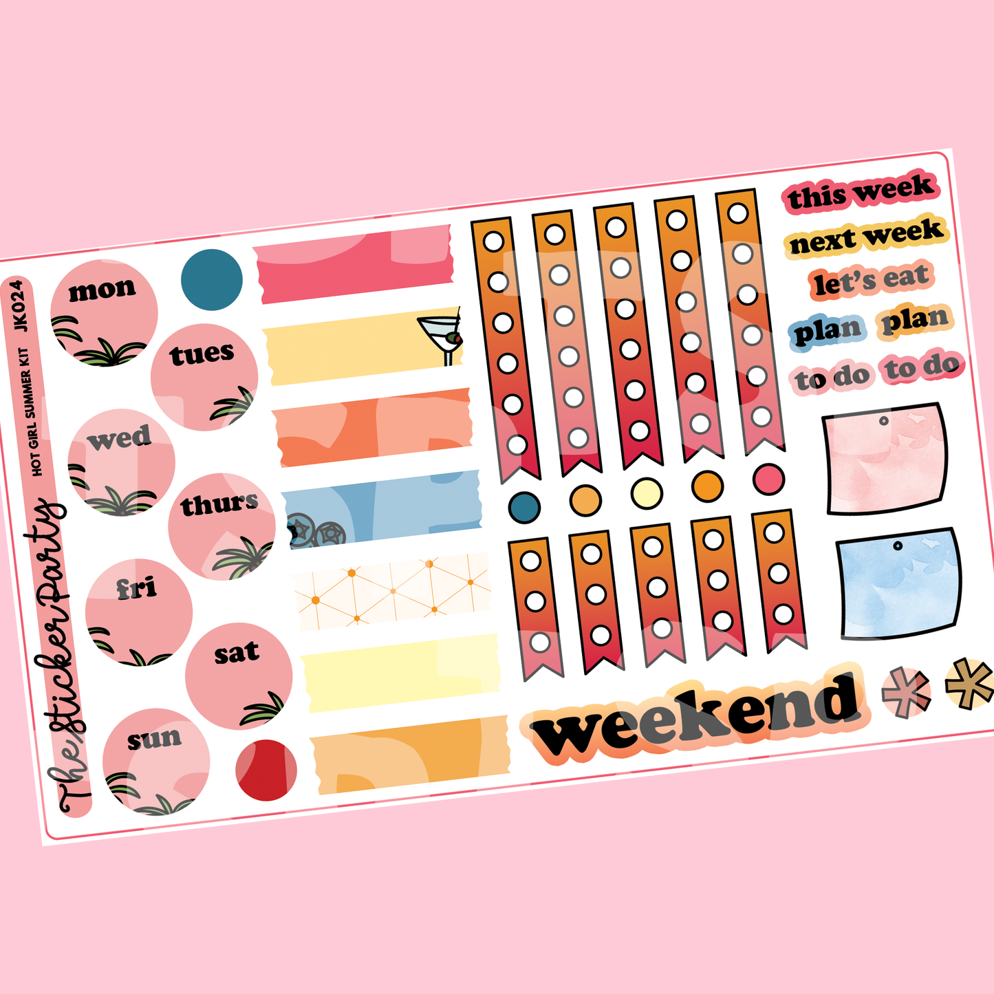 Hot Girl Summer Journaling Sticker Kit