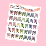Bill Due Flag Planner Stickers | Bill Due Flags Stickers Money