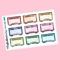 Finished Watching Planner Stickers