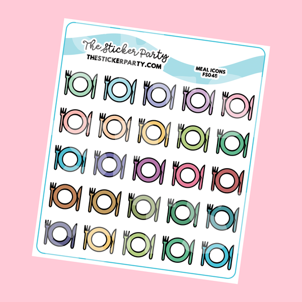 Meal Icon Planner Stickers