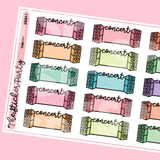 Concert Planner Stickers