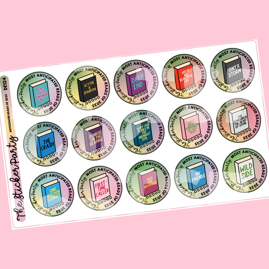 Most Anticipated Books of 2025 Reading Challenge Planner Stickers