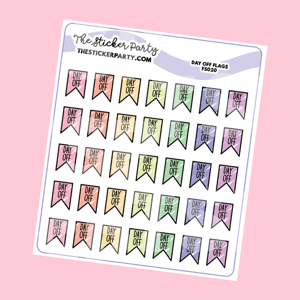 Day Off Planner Stickers | Day Off Flags