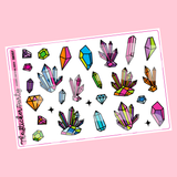 Cosmic Crystal Deco Planner Stickers