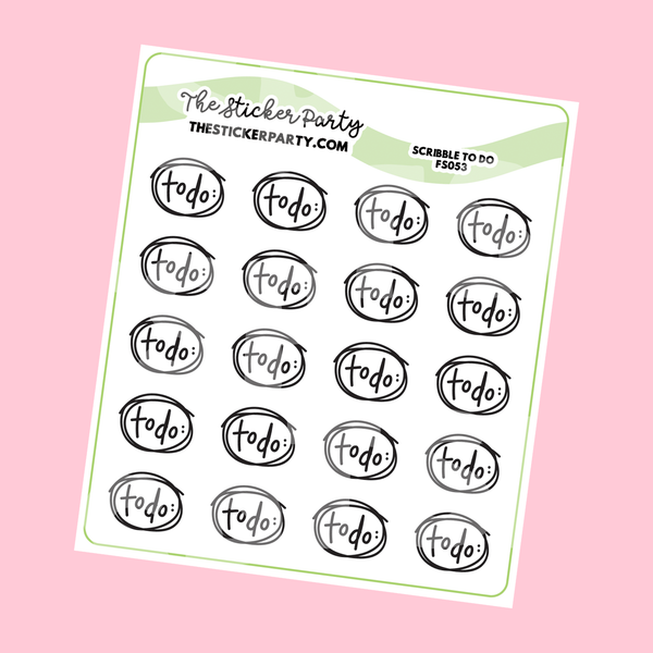 To Do Scribbles Planner Stickers