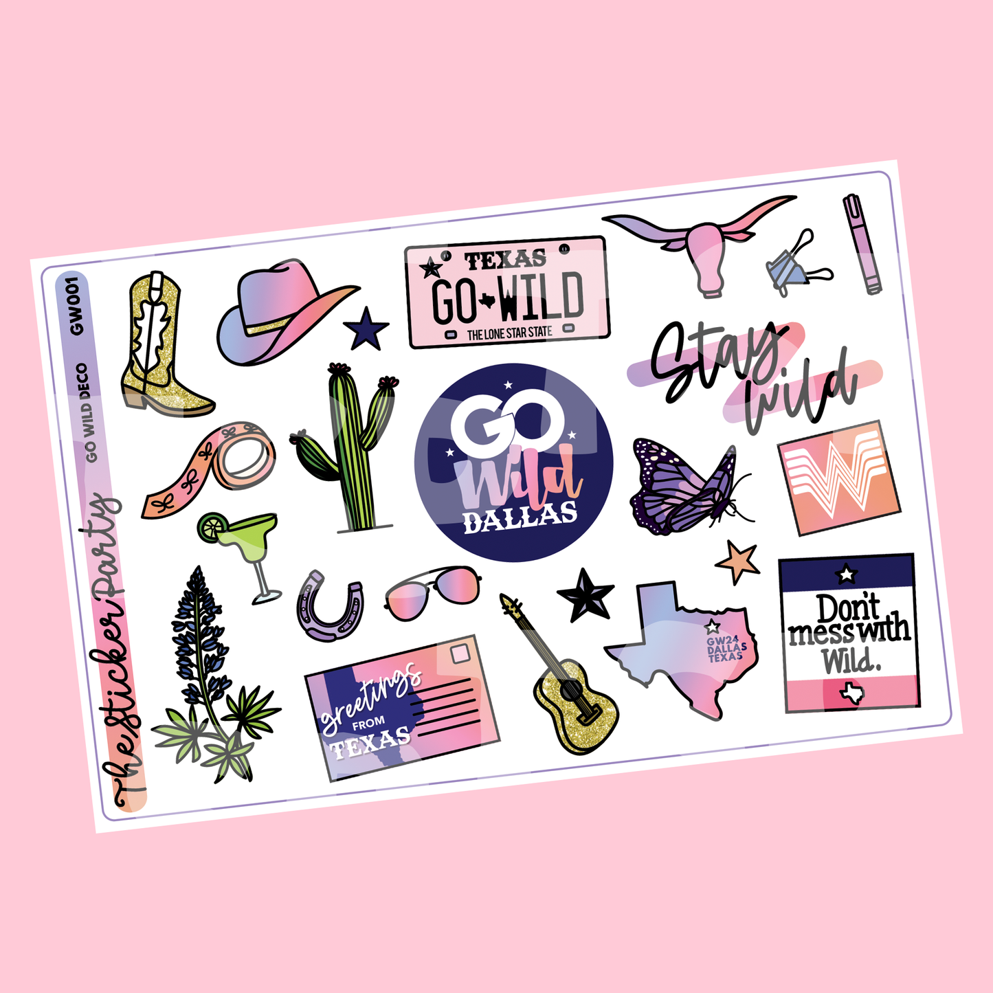 GO Wild 2024 DECO Sticker Sheet | GO Wild 2024 Dallas GW 2024