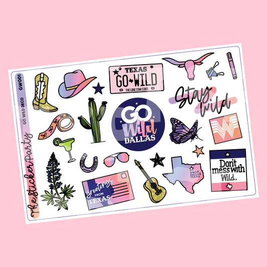 GO Wild 2024 DECO Sticker Sheet | GO Wild 2024 Dallas GW 2024
