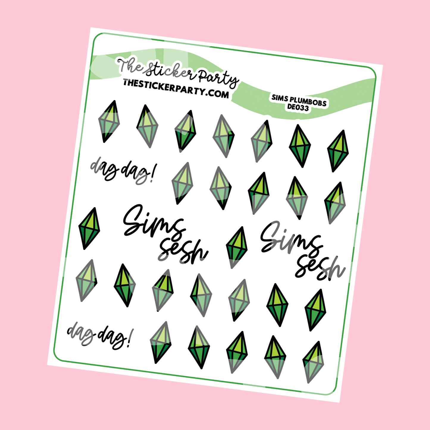 S*ms Video Game Planner Stickers