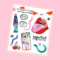 Retro Pop Deco Planner Stickers