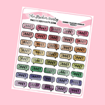 Dinner Mini Meal Planning Planner Stickers