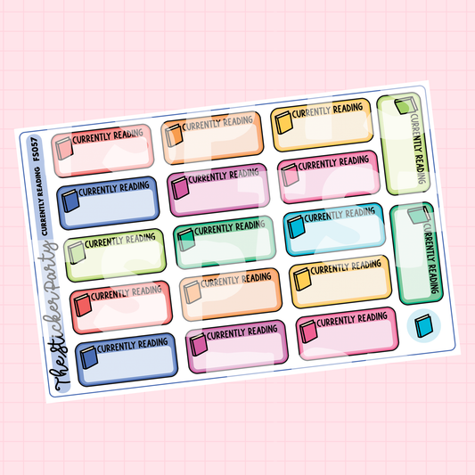 Currently Reading Planner Stickers | Book Tracker Stickers for Planners & Reading Journals