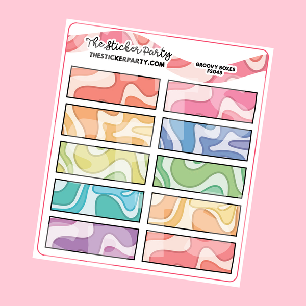 Groovy Boxes Planner Stickers