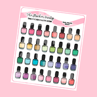 Nail Polish Planner Stickers | Manicure Pedicure Manipedi Planner Stickers