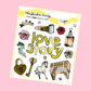 Love Story Planner Stickers