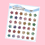 Rainbow Asterisk Planner Stickers