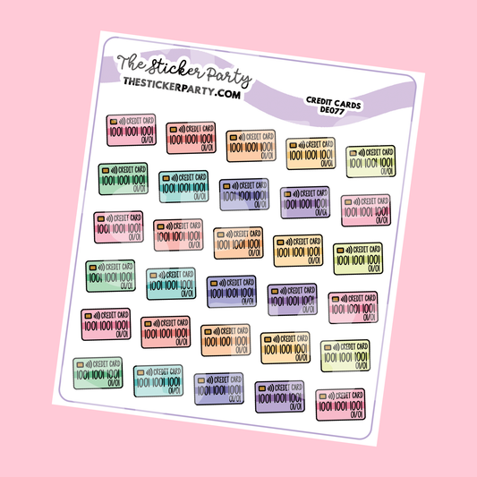 Credit Card Planner Stickers